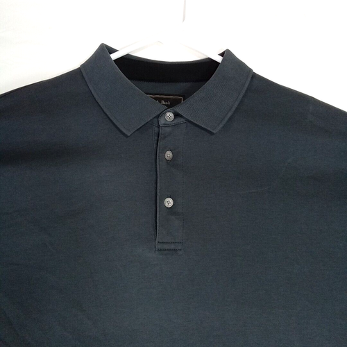 Jos A Bank Reserve Shirt LARGE Charcoal Gray Long Sl Button Lightweight Collar - Picture 2 of 4