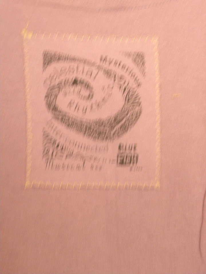 Синий рыбы хлопок PINAFORE платье лаванды фиолетовый Lagenlook вручную напечатано размер 2 - Изображение 4 из 4