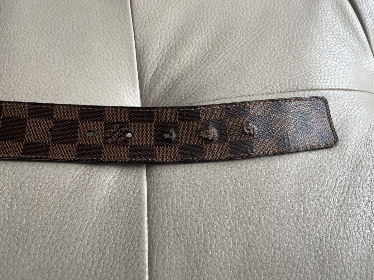 Louis Vuitton LV INITIALES Damier Ebene Belt M9807 for sale Louis Vuitton LV INITIALES Damier Ebene Belt M9807 for sale