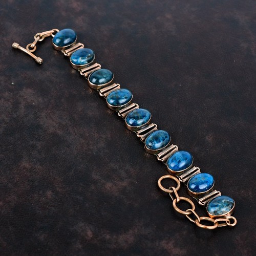 Venta de Pascua Neón Apatita Piedras Preciosas Cobre Boda Cadena Moda Pulsera Joyería - Imagen 1 de 6