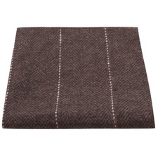 Luxury Herringbone Chocolate Brown Pocket Square, Handkerchief