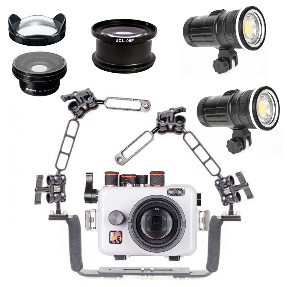 Ikelite Underwater Housing for Panasonic LX10 w/Dual Kraken Hydra 8000 v2