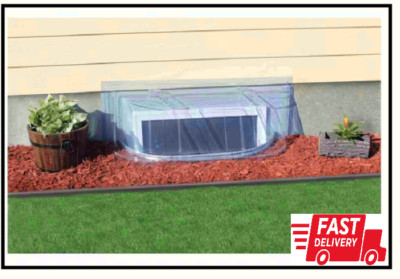 Window Well Cover Straight Bubble, Economy 39 in. W x 13 in. D x 15 in. H 1 Pack