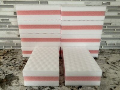 10 PACK PINK Melamine Magic Sandwich Sponge Eraser Heavy Duty Extra Durable NEW