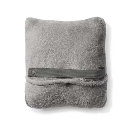 Packable Travel Blanket with Pockets Plush, Wearable Throw w/Foot Pocket AU* - Picture 6 of 10