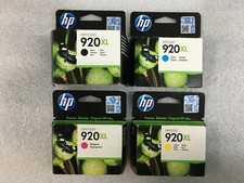 4 inchiostri originali HP 920XL Black Cyan Magenta Yellow (2014-2016) confezione originale fattura
