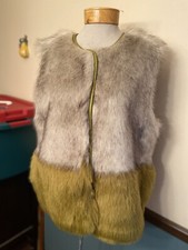 Mob Wife Dylan Los Angeles Xl Lined Faux Fur Vest Multi Tone