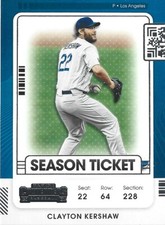 2021 Panini Contenders Baseball Card Clayton Kershaw #3 Los Angeles Dodgers MLB+