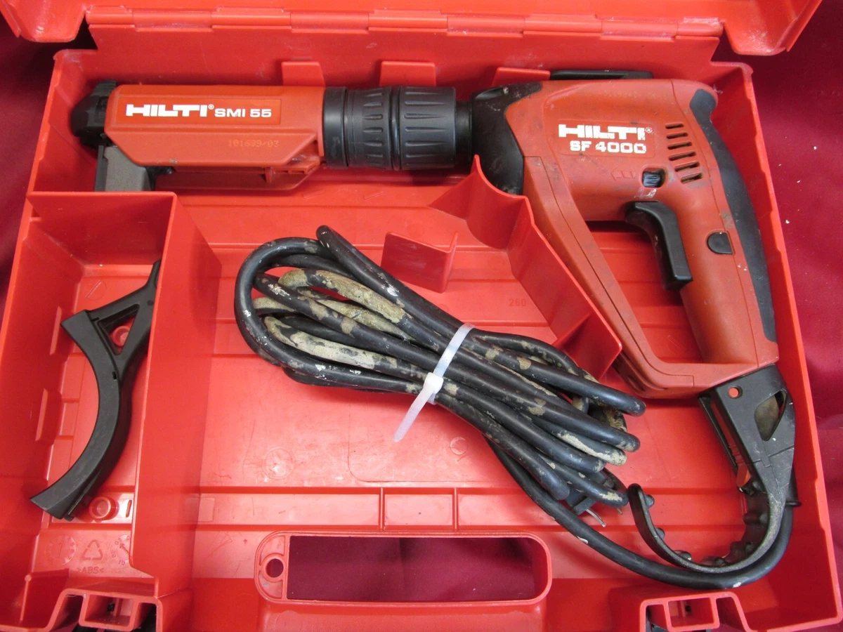 Hilti SF4000 & SMI 55 Plus Corded Drywall Autofeed Screw Gun Set w