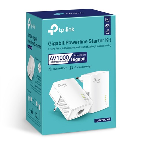 TP-LINK TL-PA7017KIT Powerline AV1000 Avec Porte Gigabit 1000Mbps - Blanc - Photo 2/2