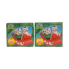 Two Vintage 1996 McDonalds Happy Meal 101 Dalmatians Snow Dome Ornaments