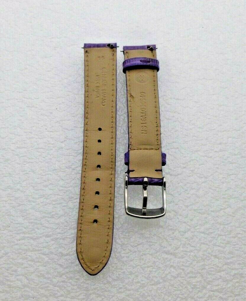 Genuine Michele 16mm Purple Lizard Watch Band Strap Pre  display picture 1