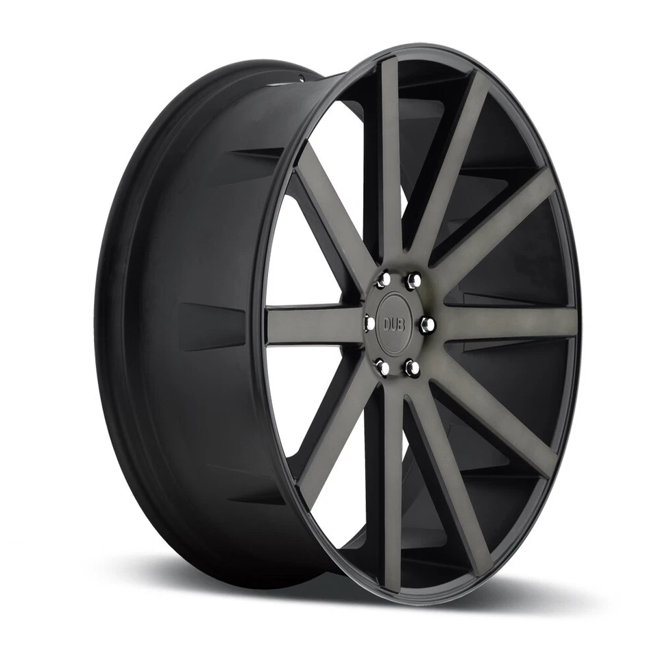 DUB SHOT CALLA MATTE BLACK DARK TINT WHEELS RIMS S121260084+20 - Image 2 of 4