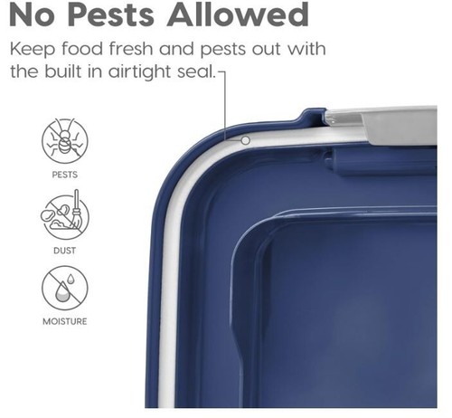 40 lb Pet Food Storage Container Large Dry Bin for Dog Cat Bird BPA Free Wheels - Picture 14 of 24