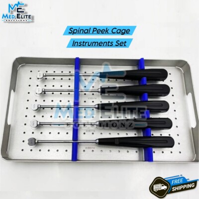 Spinal Peek Cage Curettes Instrument Set Orthopedic Surgical Spine Instruments