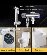 Washing Machine Faucet Diverter Double Water Out Adapter Outlet Splitter for Mop