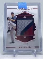 2020 Panini Flawless Baseball Patch Mike Soroka #11/20 - 3 Color Patch Braves!