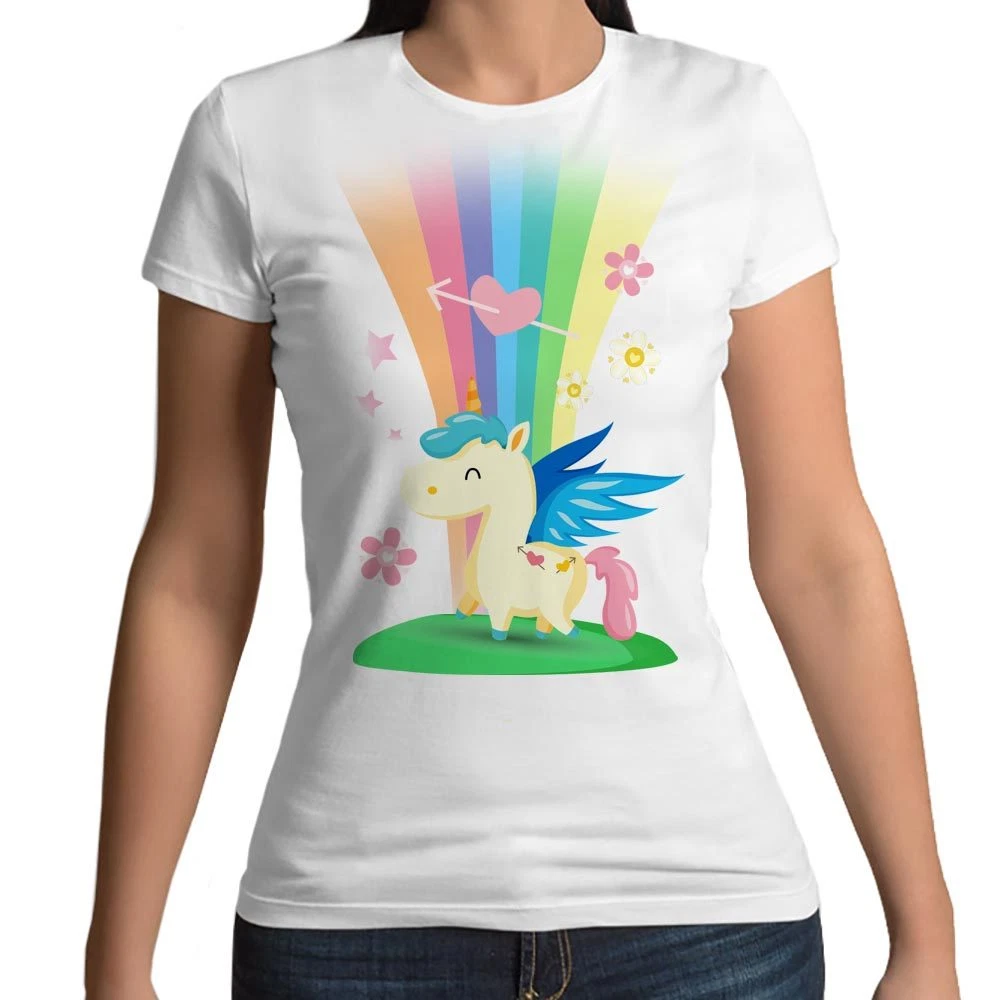 T SHIRT MAGLIETTA TSHIRT UNICORNO UNICORNI UNICORNS KAWAII