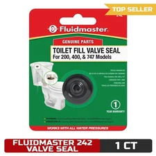 Fluidmaster 242 Toilet Fill Valve Seal Replacement for 400A Valve, Black