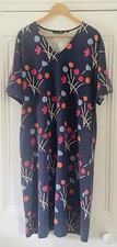 Marimekko X Uniqlo Women’s Blue Tulip Print Short-Sleeved T-Shirt Dress M UK 12