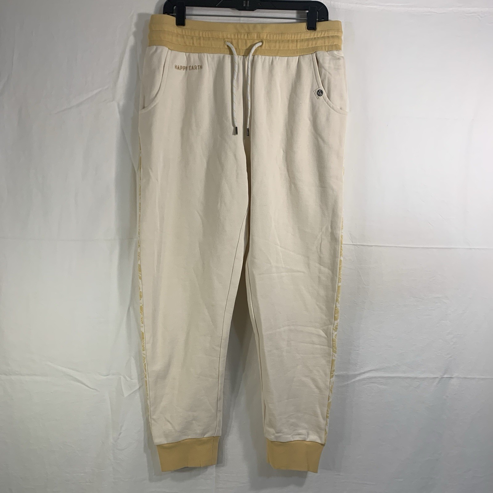 Happy Earth Jogger Sweatpants Organic Cotton Women’s LG Cozy Yellow Athleisure