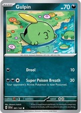 Pokemon Gulpin (91/188) Stellar Crown LP REVERSE HOLO
