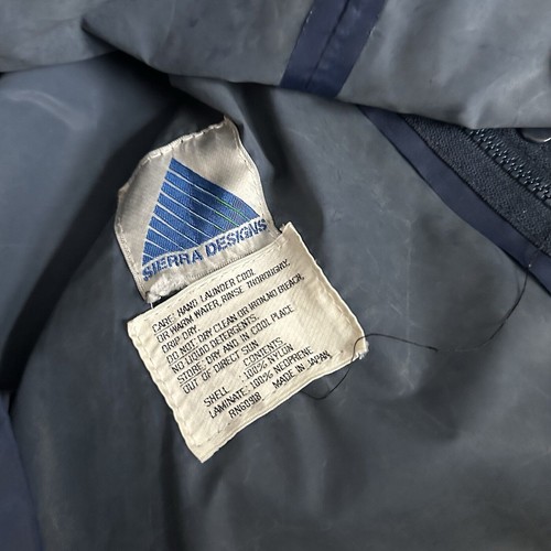 Sierra Designs, Men's Vintage 70s Sierra Designs Navy Blue Nylon Neoprene Rain Coat Jacket Sz XS