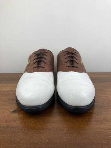REEBOK Saddle Golf Shoes Brown White Leather RA801WSI 14-36315 Men’s Size 12 - Picture 3 of 12