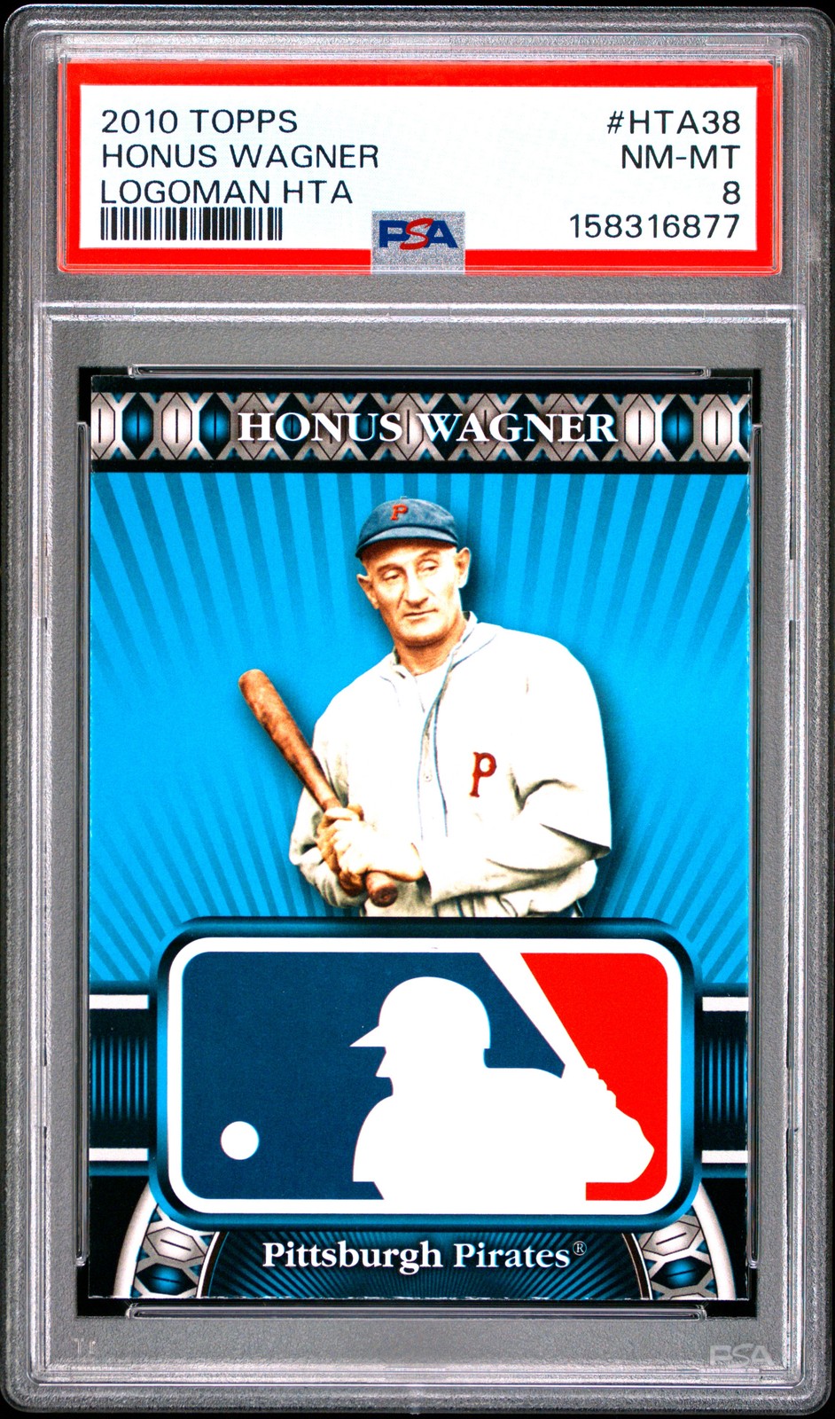 2010 Topps Logoman Hta #HTA38 Honus Wagner Logoman Hta PSA 8