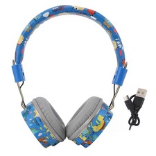 Cute Blue Dinosaur Headphones Wireless BT Headphones Foldable Headsets NHT
