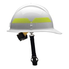 BULLARD FCWHR Fire Helmet,White,Thermoplastic 13W823