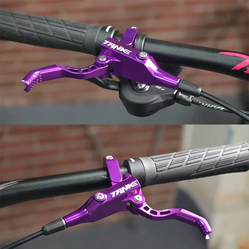 Freno de disco hidráulico de 4 pistones MTB 900/1700 mm pastillas de resina presión de aceite ultraligero Foto 3 de 4