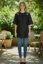 Ulla Johnson Diyana Tunic Noir Size 12 