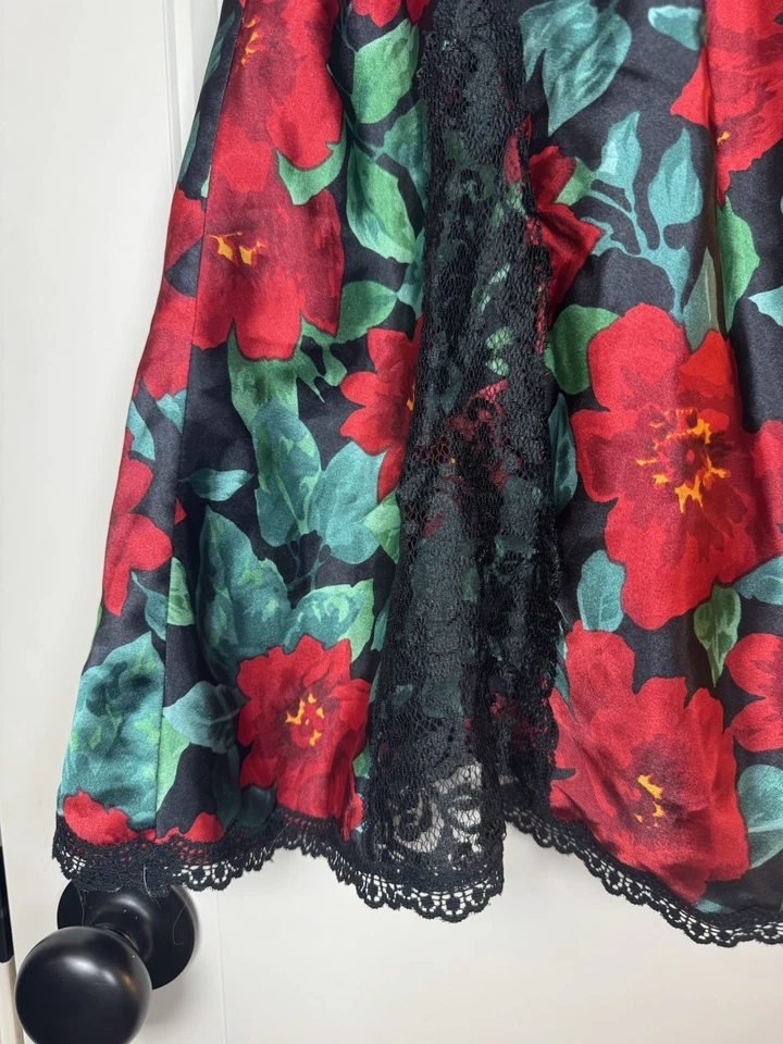 Vestido sin mangas floral vintage Victoria Secret etiqueta dorada - para mujer talla M Foto 4 de 4