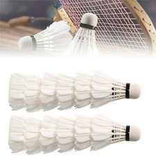 12Pcs Training Goose Feather Shuttlecocks Birdies Badminton Balls Outdoor Sports