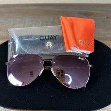 Quay Australia Aviator Sunglasses High Key Mini Rimless 126 With Case