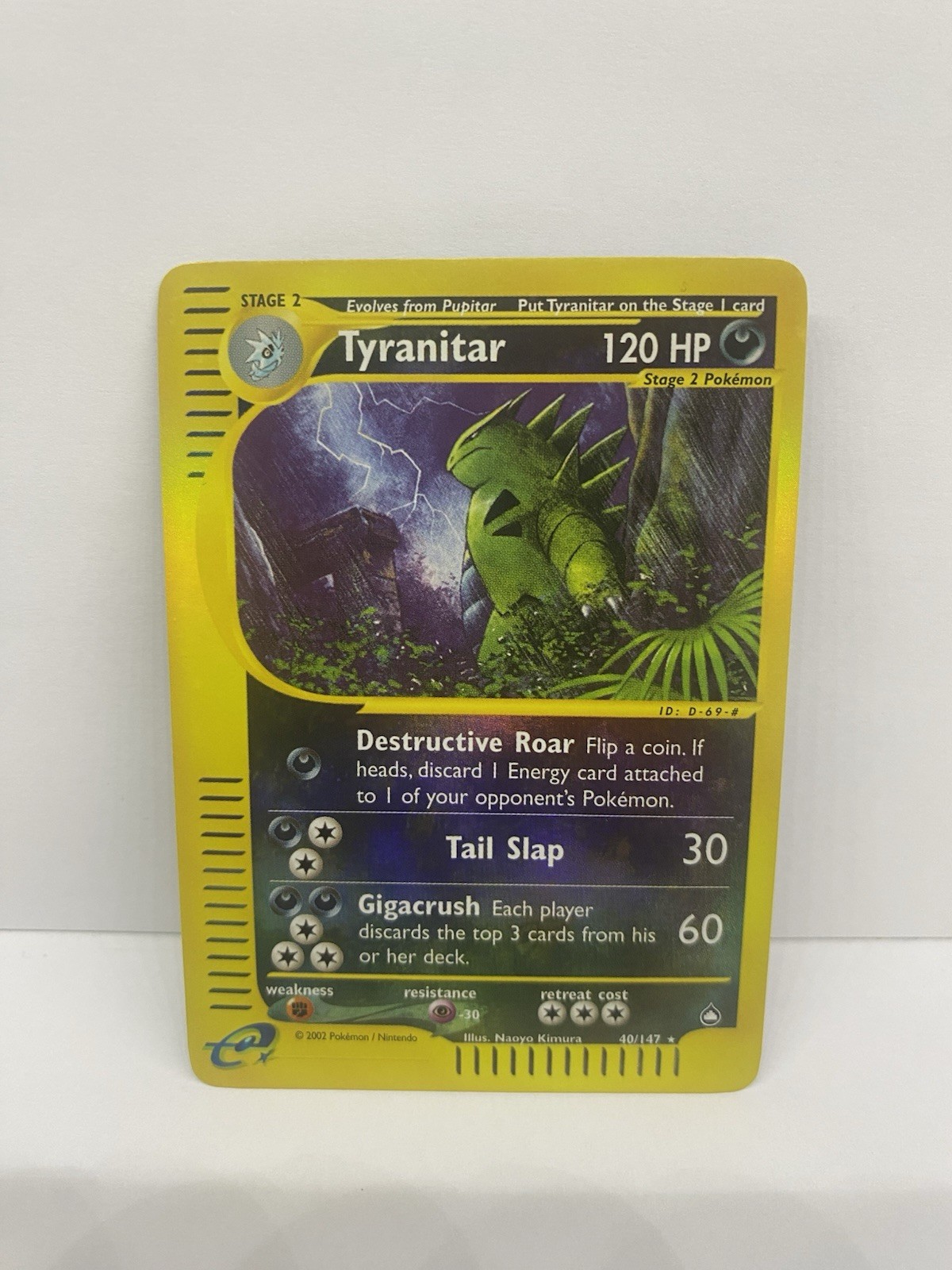 Pokémon TCG Tyranitar Aquapolis Reverse Holographic 40/147 NM