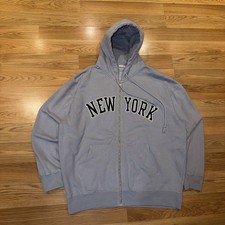 John Galt Brandy Melville Hoodie New York Full Zip Sweatshirt Womens One Size