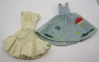 Vtg Barbie Friday Night Date White Dress and Corduroy Jumper 1962 Needs TLC