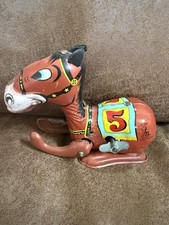 vintage Mikuni Japan Harness Horse Racer Tin Windup toy