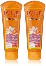 Lotus Herbals Safe Sun UV Screen Matte Gel: 100g, Pack of 2
