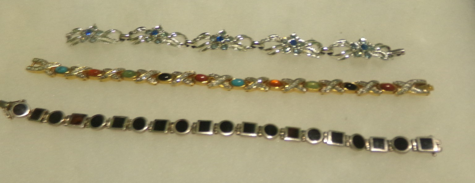 Vintage Bracelet Lot Of 3 Unsigned
