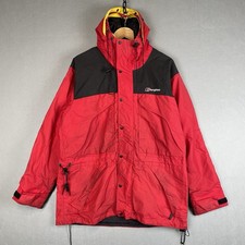 Berghaus Jacket Mens Small Red Black Mera Park Gore Tex Windbreaker Rain Coat