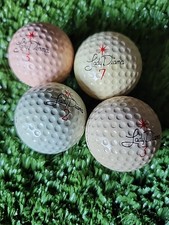 Vintage Golf Ball Lot #5 4 Golf Balls Lady Diana Made In Usa Liquid Center
