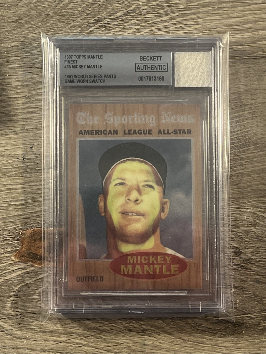 Mickey Mantle 1961 World Series Game Worn Pants Swatch - BGS