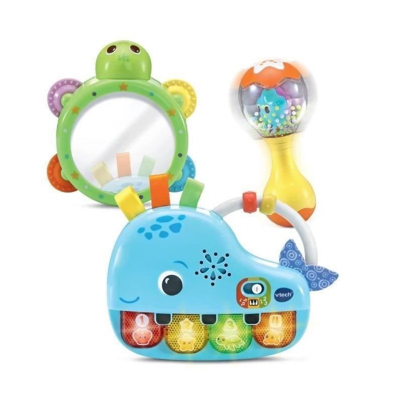 Coffret P'tit Musicien Vtech instruments musicaux lumineux et sonores pour bébé dès 3 mois