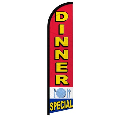 Restaurant Windless Full Sleeve Business Flags Breakfast Lunch Special Dinner