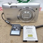 Nikon COOLPIX S3500 20.1MP Digital Camera w/ 16GB Card & Battery (No Chrgr) USED