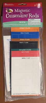 Learning Resources Magnetic Cuisenaire Rods Cubes Teacher Math Resource Tool NEW