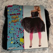 80s Skirt Totally Lace Adult Costume One Size Fits Most New open package
